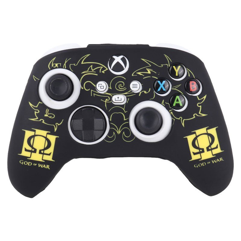 1720647285_1qo3jyeq5 روکش دسته بازی Xbox X/S طرح God Of War Logo زرد - Image 1