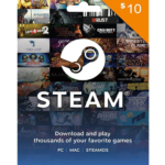 گیفت کارت ۱۰ دلاری استیم ( Steam )
