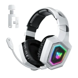 خرید هدست بی‌سیم گیمینگ اونیکوما مدل GT806 RGB سفید - تصویر 8