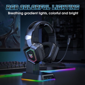 خرید هدست بی‌سیم گیمینگ اونیکوما مدل GT806 RGB سفید - تصویر 3