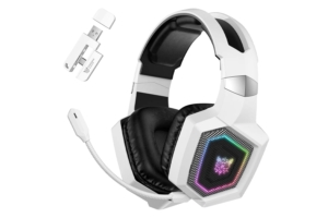 خرید هدست بی‌سیم گیمینگ اونیکوما مدل GT806 RGB سفید