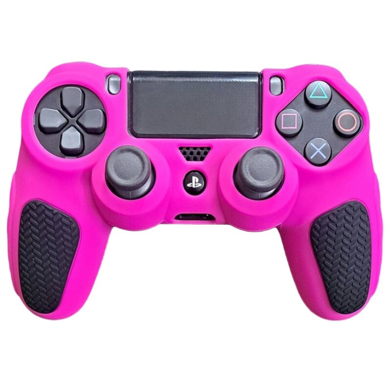 1770892608_oaebbt6yx روکش دسته بازی PS4 استوپ دار زمینه صورتی مشکی - تصویر 1